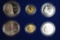 1993- Bill of Rights Comm. Coins (6) 2-$1.00, 1-PRF. -S, 1-UNC-D; 1 PRF. W