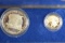 2 Coin Set 1987 Constitution Coins, 1 Silver $1.00, 1 Gold $5.00 w/ Box