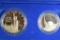 2 Coin Set 1986 Liberty Coins 1 Silver PRF $1.00, 1- .50 Cent Coin w/ Box