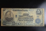 1902 National Currency 4 Sigs. Type 3 F590 Large Bill $5.00