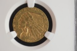 1909-S Indead Head $5.00 Gold Piece: AU-53: NGC Graded