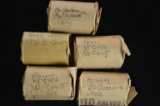 5 Rolls UNC Bicentennial 1/2 Dollars 1776-1976