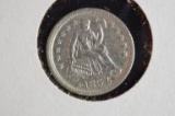 1854-O Seated Liberty Half .10 Cent w/ Arrows