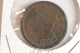 1844 Maiden Head Large .01 Cent