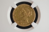 1899-S Liberty Head $5.00 Gold Piece: XF-40 (Motto Above Eagle): NGC Graded