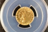 1914-D Indian Head $2.50 Gold Piece: AU-58: PCGS Graded