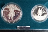 1992-P Columbus Quincentenerary Coin Silver PRF. $1.00, 1992-S PRF. .50