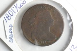 1801 1/000 Drapped Bust Large .01 Cent