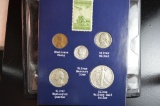 1945 WWII Victory Coin Set w/ Two JLMA Stamp