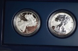 2012-S 2-Coin Silver Eagles PRF. Set in Box