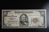 1929 National Currency 4-Signature BRN Seal Rarity III $50.00 EF-40