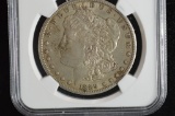 1889-S, AU-50 Morgan Silver Dollar: NGC Graded