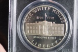 1992-W PR69D CAM White House Silver Dollar: PCGS Graded