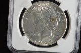 1922-S, AU-50, Peace Dollar: NGC Graded