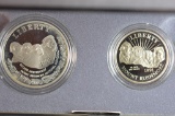 1991 Mt. Rushmore 2 Coin PRF Silver $1.00, Silver .50 Cent