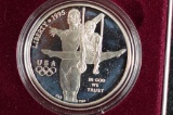 1995 Olympic Silver UNC $1.00 Gymnastics