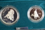 1995 Civil War Battlefield Comm 2- Coin Silver $1.00 Silver Clad .50 Cent P