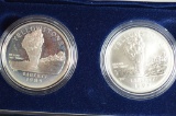 1999 Yellow Stone National Park Comm Coin 2-UNC Silver $1.00