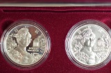 1999 Dolly Madison 2 Coin Set 1 PRF Silver $1.00 1-UNC Silver $1.00