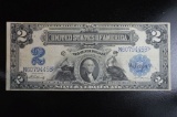1899 Silver Cert. Large Bill F257 EF-45 $2.00 Wash