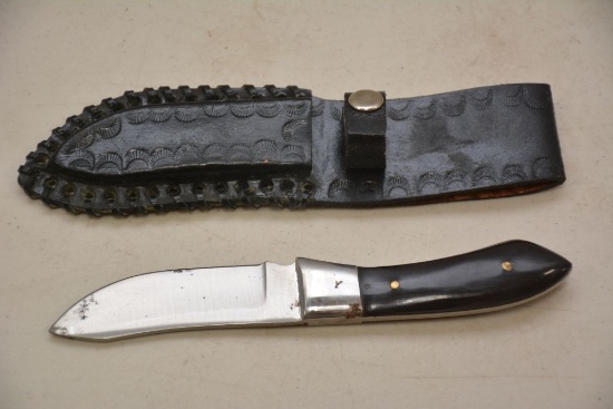 Heavy Skinner Knife, 3 1/2' Blade with Sheath- (Pakistan)