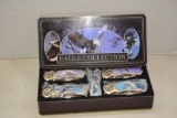 Wildlife World Eagle Collection 4-Knife Set & Keychain