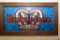 Framed Budweiser King of Beer Sign, Mosaic Design