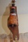 Leather Holster with Budweiser Stamped into the Leather, Holding Full Bottl