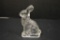 Glass Candy Container of Sitting Rabbit