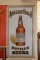 Anheuser Busch Bottled Beers Rectangular White Metal Sign with Picture of B