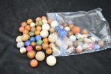 Group of Vintage Clay Marbles