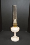 Ivory Alacite Tall Lincoln Drape Aladdin Font Oil Lamp