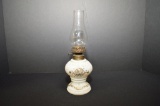 Opaque Pressed Glass w/ Gold Accents w/ Chimney 10