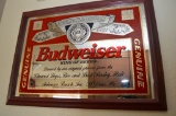 Framed Budweiser King of Beers Mirror
