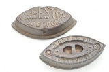 Pair of Sad Irons: Asbestos & Howell