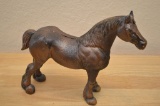 Cast Iron Horse Bank, Black in Color with Bronze Color