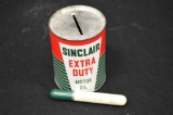 Sinclair Motor Oil Mini Can Bank & Stick Lighter