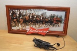 Budweiser Clydesdales Illuminating Stained Glass Panoram Picture, Bradford