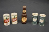 Group of Salt & Peppers: Schlitz Cans and Canada Dry