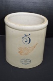 5 Gallon Red Wing Crock, Large Wing, Small Crack Along Base