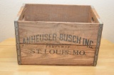 Anheuser Busch Bottle Carrier Wood Crate