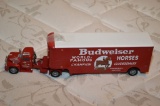 Anheuser Busch Budweiser Semi Truck with Enclosed Trailer, Red with White T