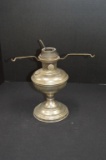Nickel over Copper Base, Aladdin Oil Lamp, Mdl 11, No Chimney or Shade