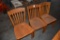 9 - Oak Slat Back Chairs by Murphy (9xbid)