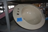 Porcelain Vanity Oval Sink, 19 1/2