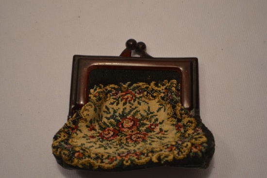 Small Needle Point Coin Purse
