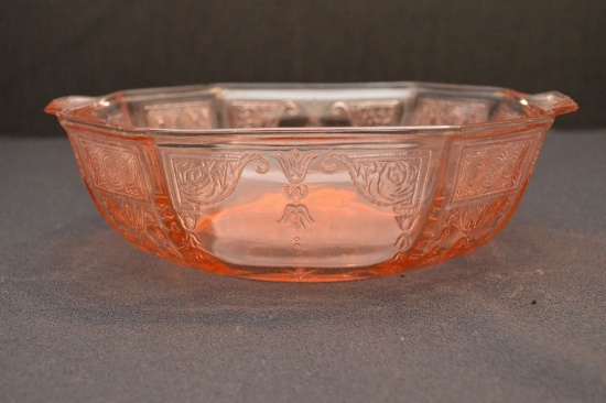 Pink Depression Princess Pattern Bowl