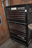 Craftsman 20 Drawer Tool Chest, 2 Pc, Roller Slide Equipped, Top Opens