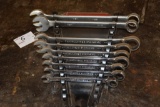 Set of 9 Gear Wrench Open End Gear Wrenches, 2 Not Gear Wrenches Metric, 10