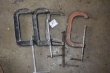 Set of 4 Large C-Clamps
